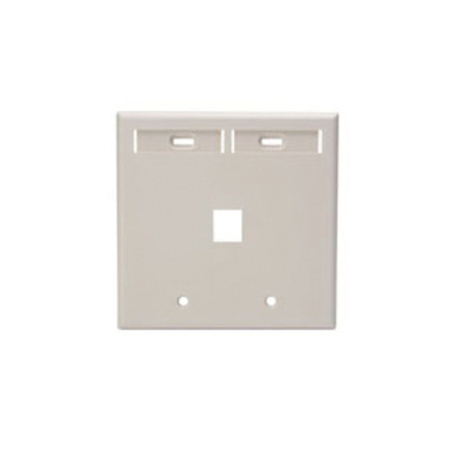 LEVITON Number of Gangs: 2 High-Impact Plastic, Light Almond 42080-1TP